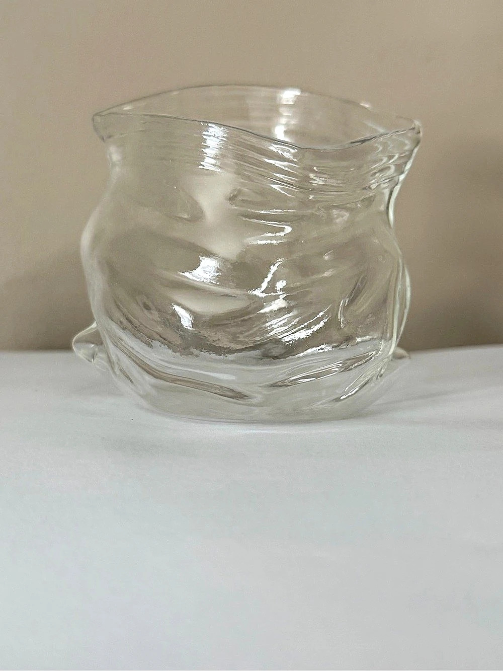 “Unzipped” Clear Glass Bowl / CandyDish - 8 oz